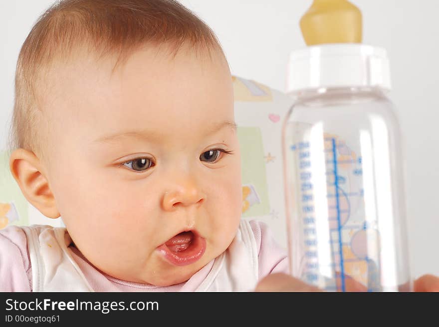 Photo of sweet happy baby girl. Photo of sweet happy baby girl