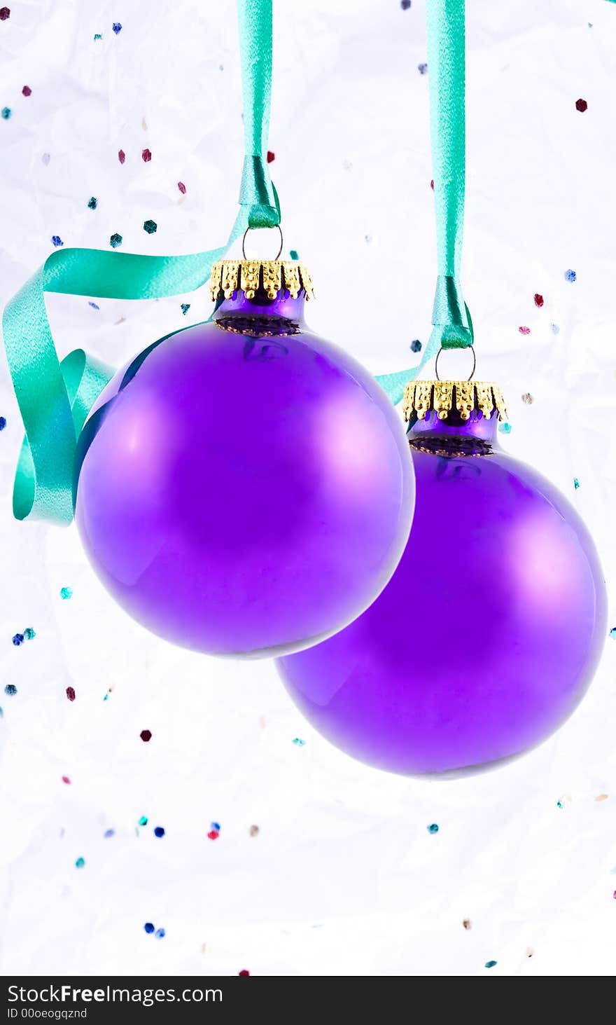 Christmas balls on the white background. Christmas balls on the white background.