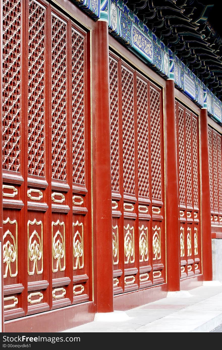 Ancient temple gate of China