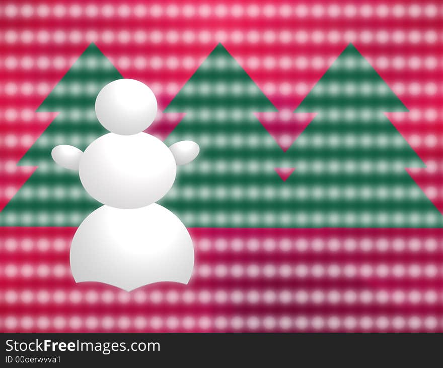 Christmas greetings card with snowman. Christmas greetings card with snowman