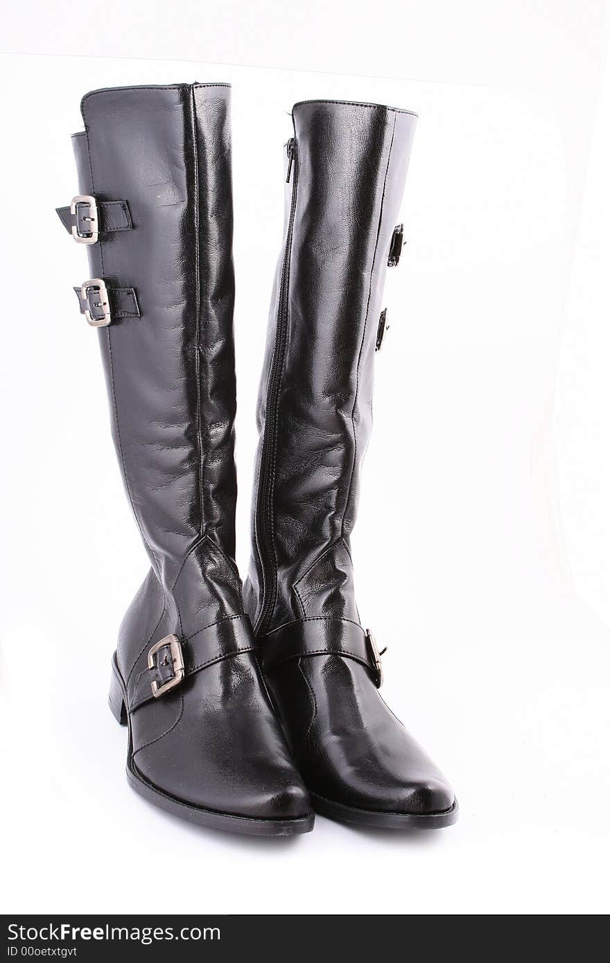 Fashionable leather female boots