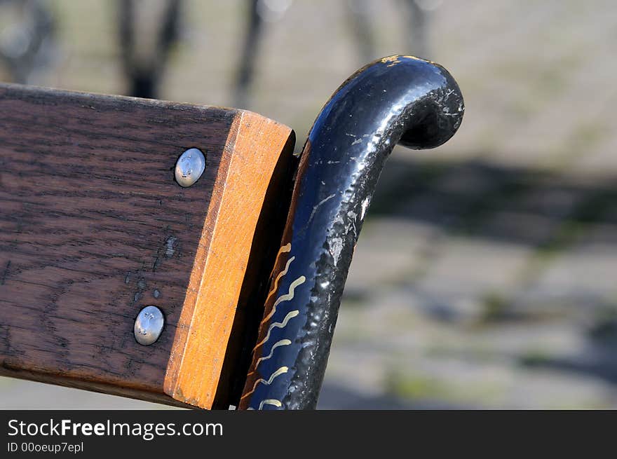 Benches in a city park. Benches in a city park