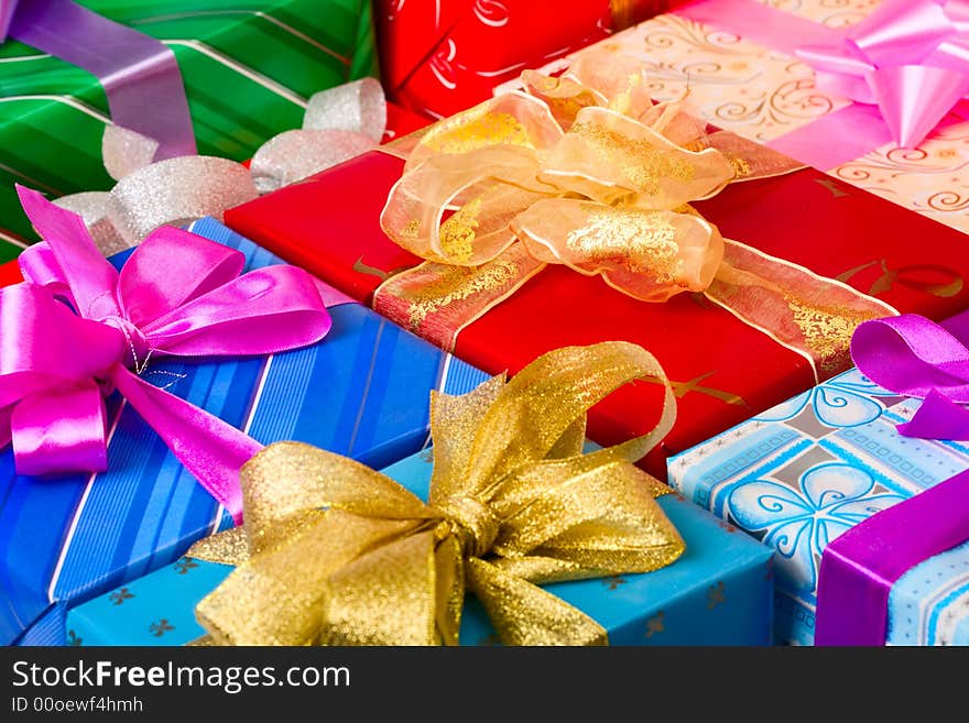 Close up view of the gifts box background. Close up view of the gifts box background