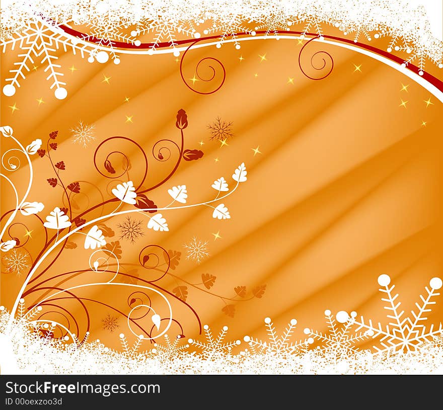 Floral art background - vector illustration. Floral art background - vector illustration