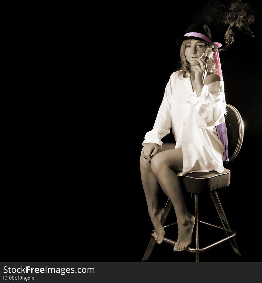 Smoking girl