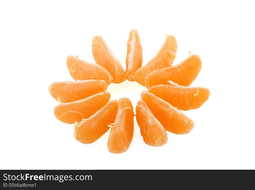 Mandarine  isolated on white background