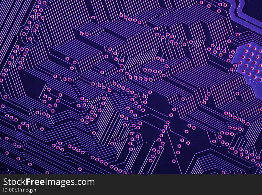 Close up view of the abstract microcircuit.