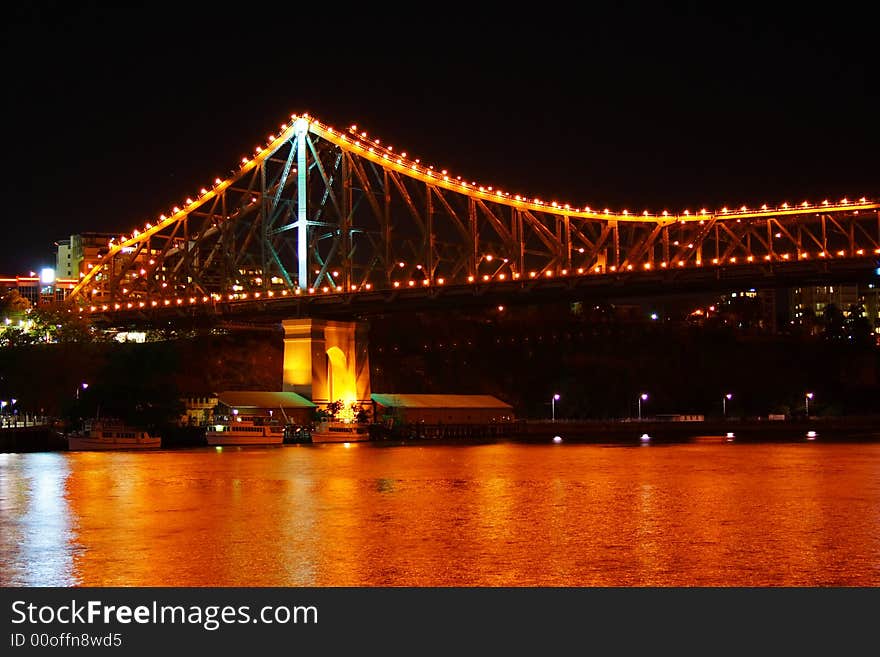 Brisbane Story Bridge At Night