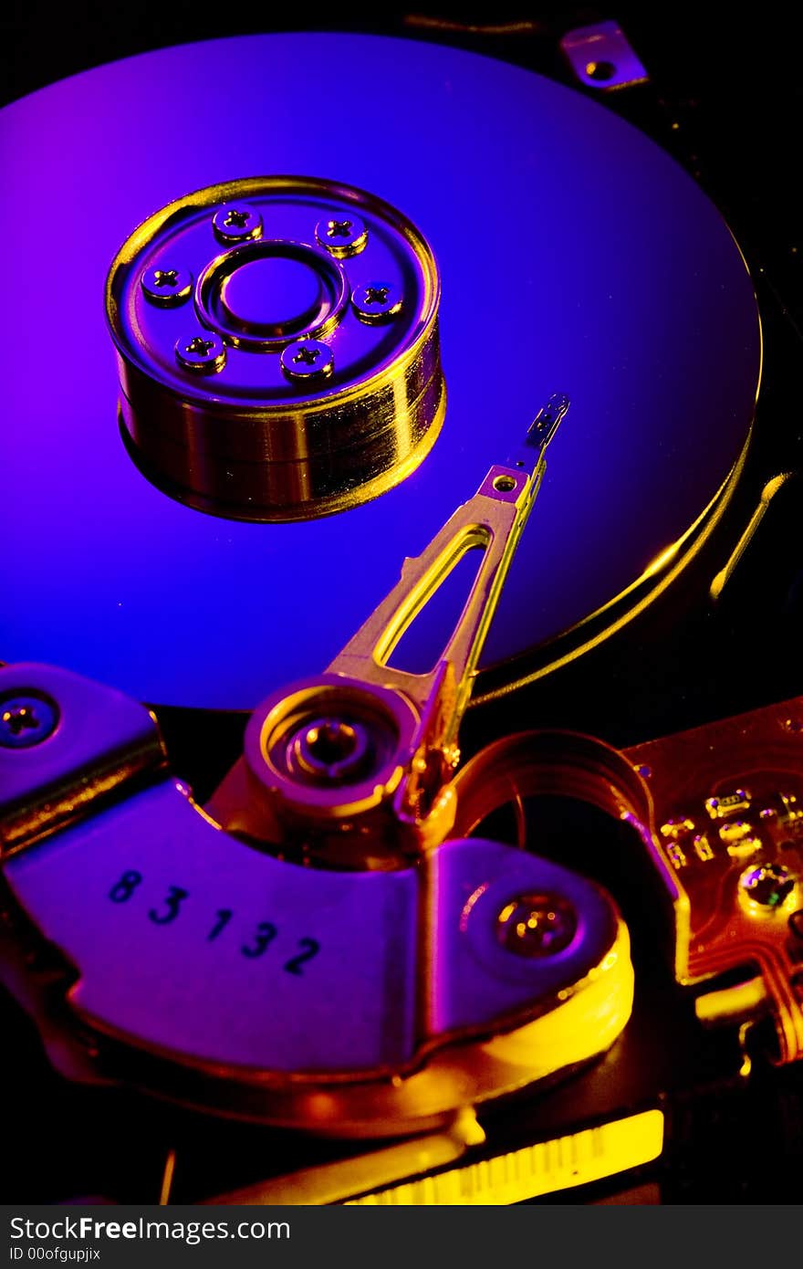 Close up view of the Detail of HDD. Close up view of the Detail of HDD