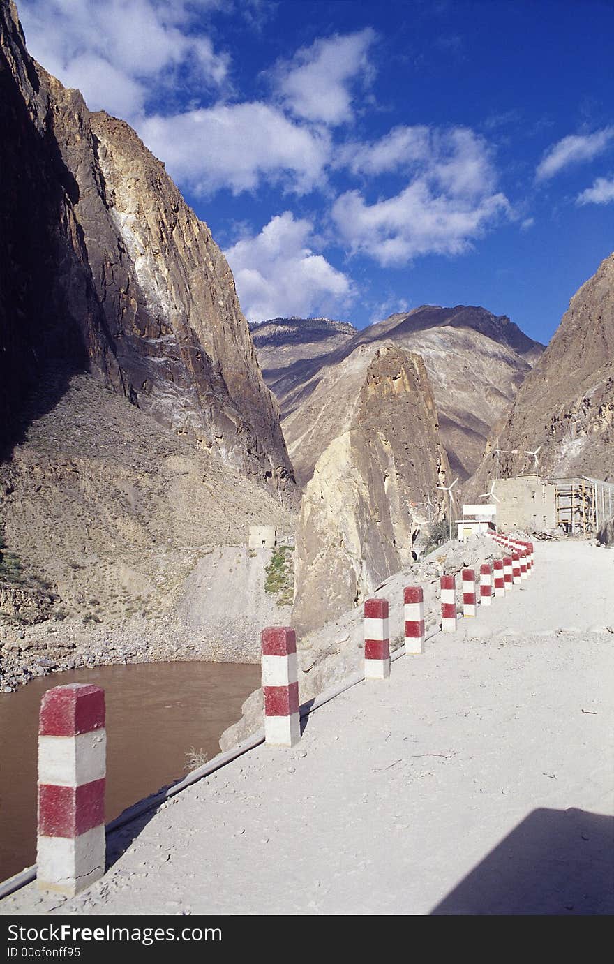 it is a road in the mountains. it is in Tibet of China. use kodak E100vs film. See more my images at :)