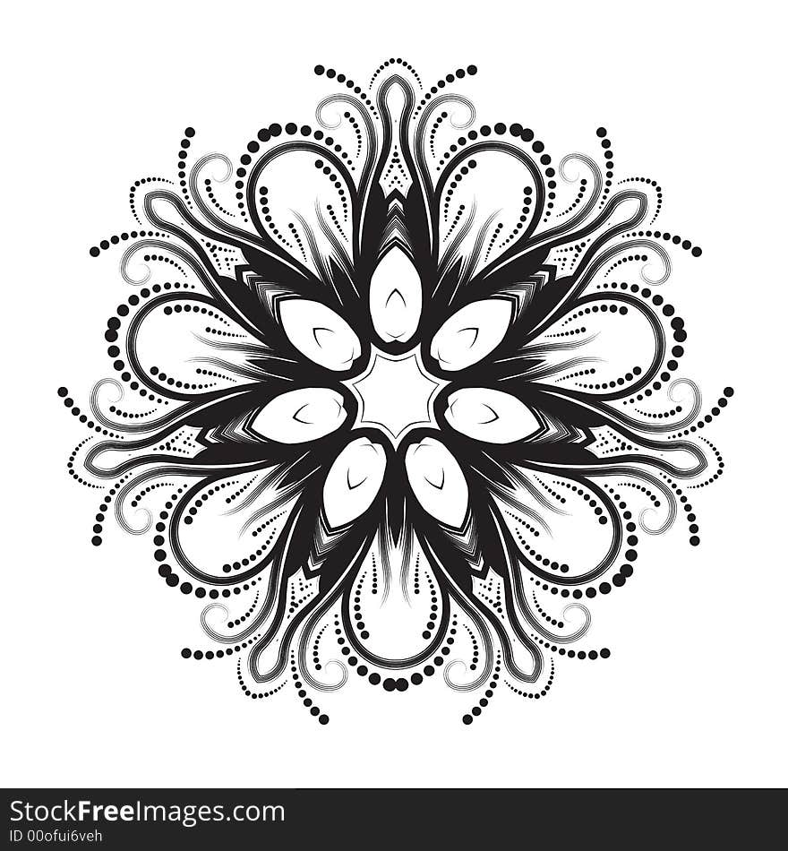 Beautiful abstract vector floral design