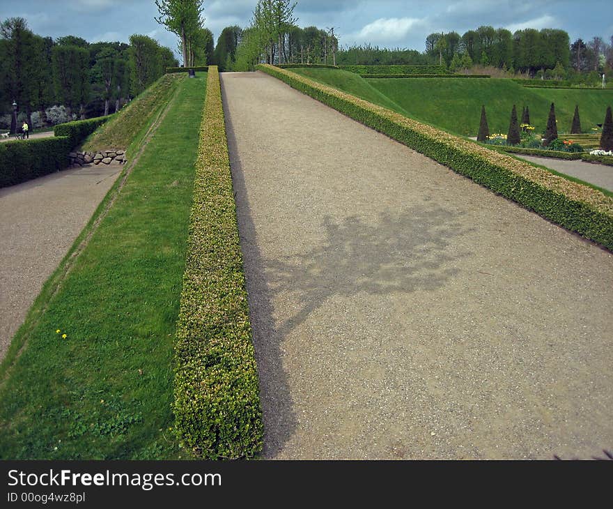 Garden Pathway at Castle in Denmark