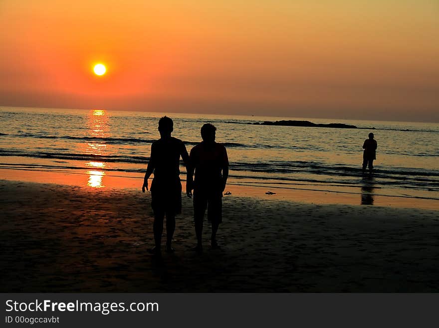 Colorful Sunset Silhouettes