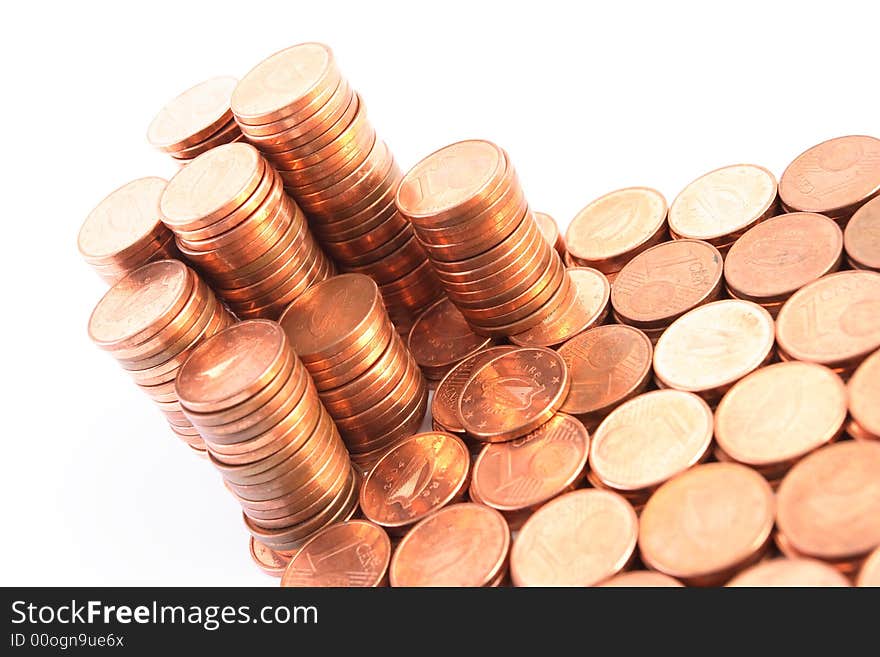 Coins isolated on white background. Coins isolated on white background.