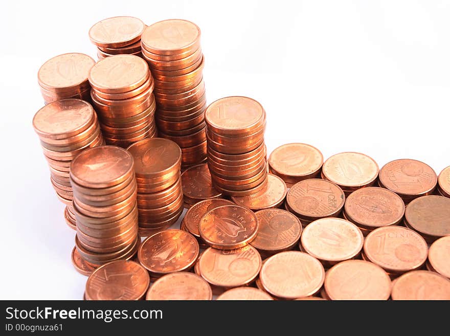 Coins isolated on white background. Coins isolated on white background.