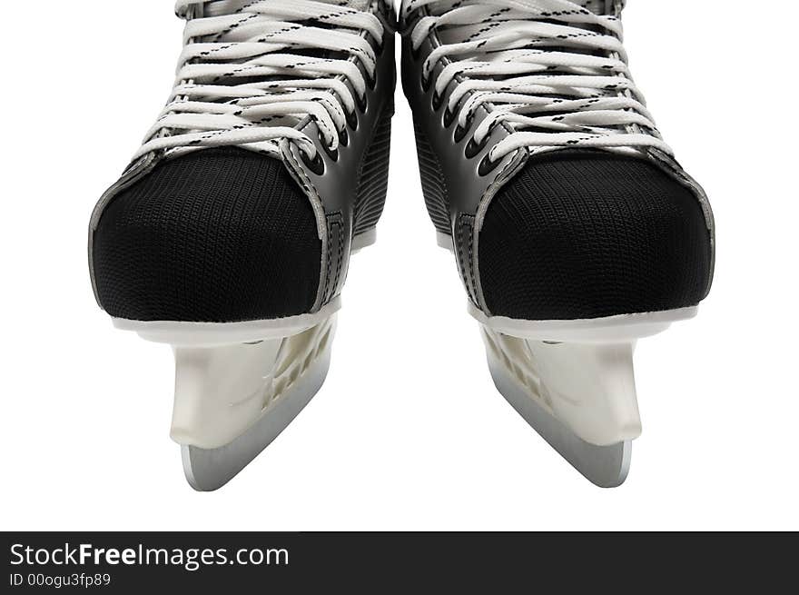 New and modern skates on a white background