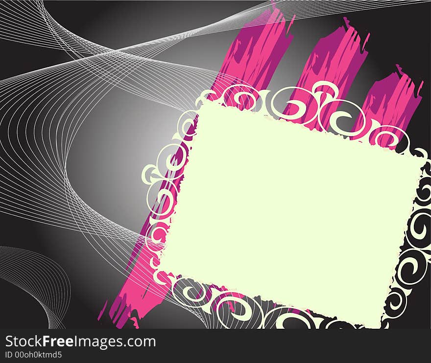 Pink and black abstract background (vector)