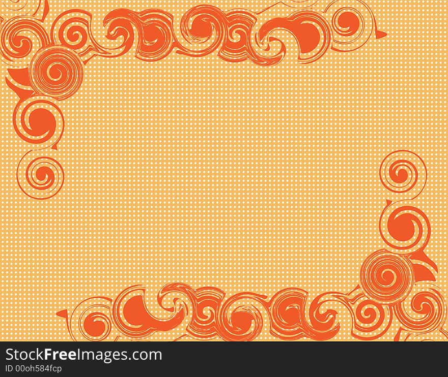 Abstract frame with vector curls