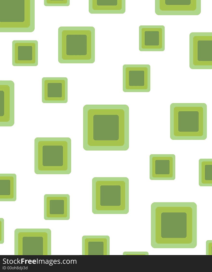 Green retro rounded squares