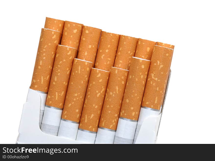 Pack of cigarettes, unhealthy life style concept