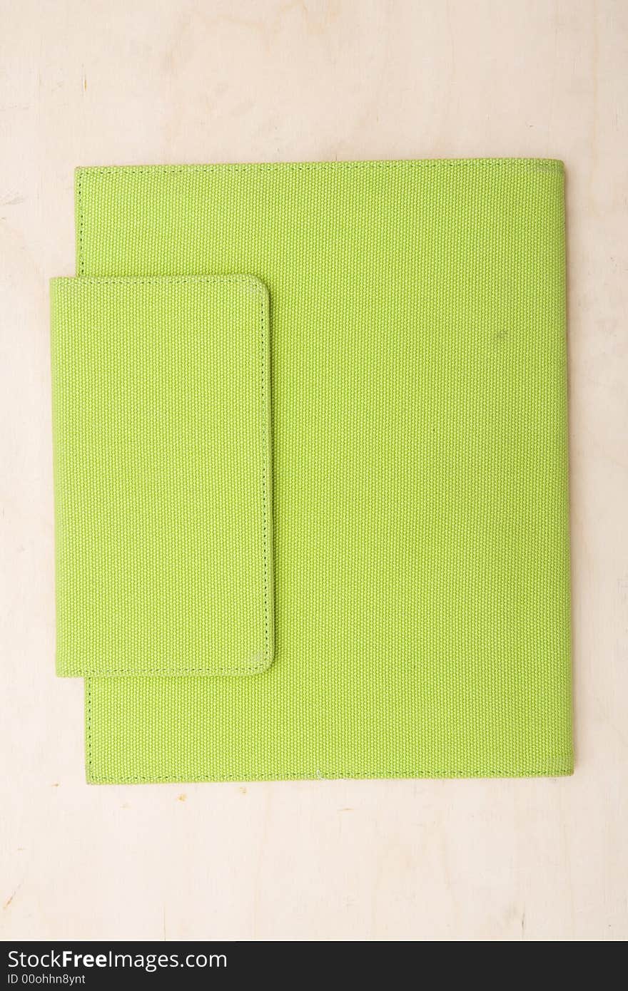 Bright lime green note book