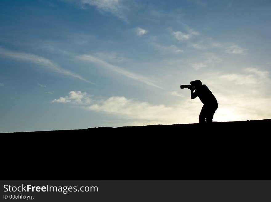 A friend of mine taking a picture during our visit in the desert. A friend of mine taking a picture during our visit in the desert.