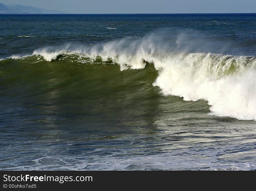 Surfer in the barrel