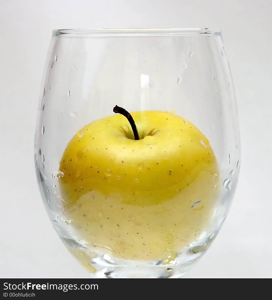 Apple in a glass