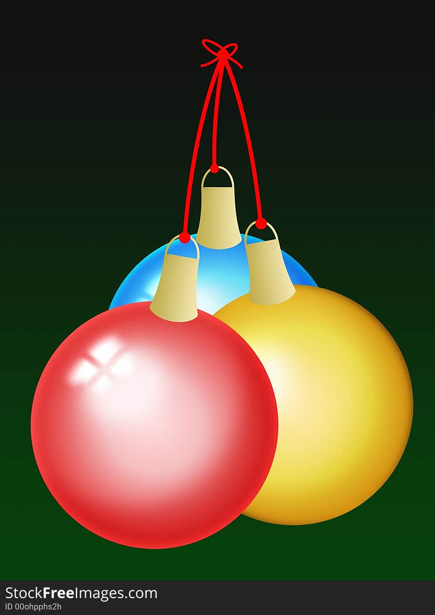 Three Christmas Balls