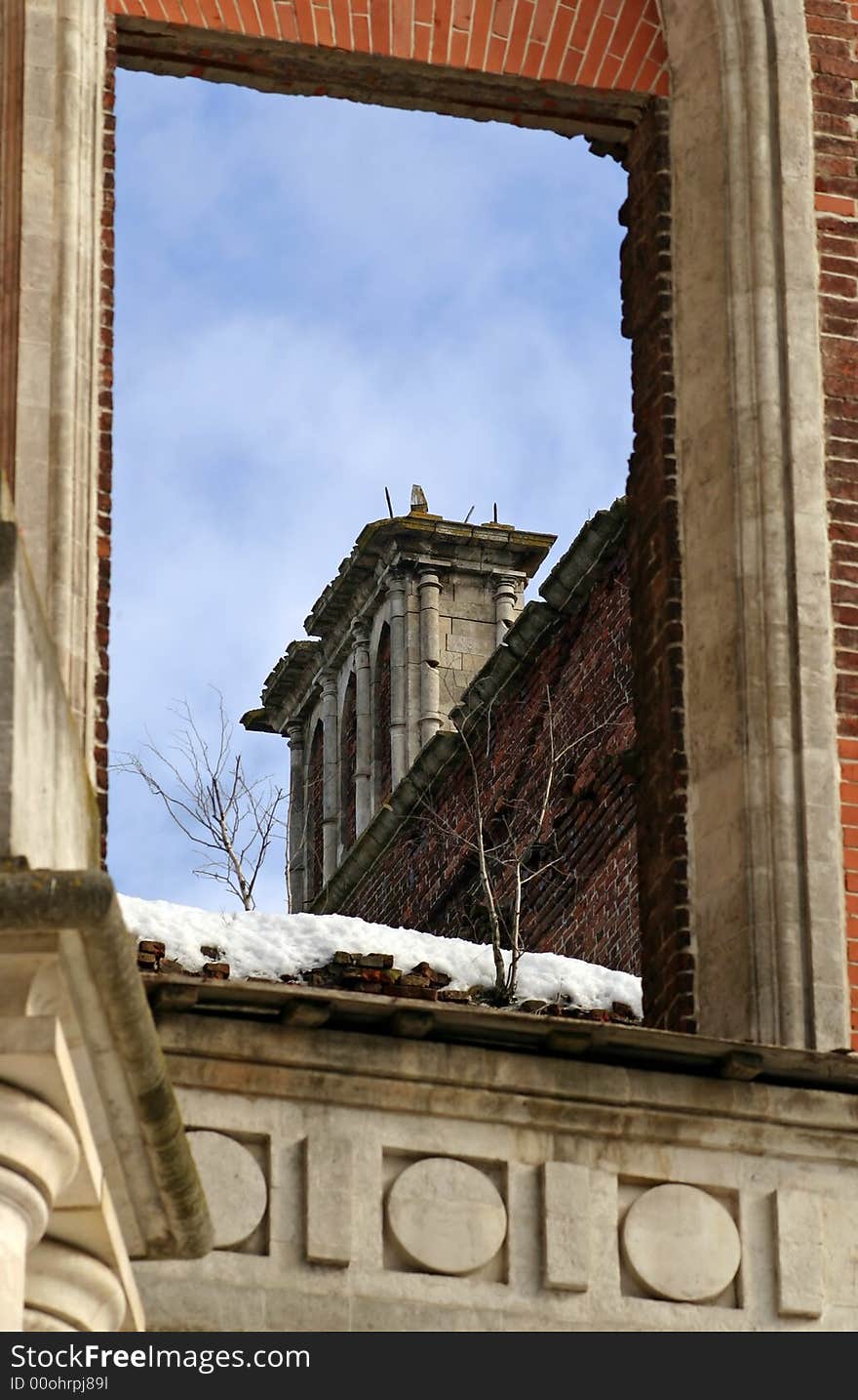 Old architecture. Details of the forgotten palace. Old architecture. Details of the forgotten palace.