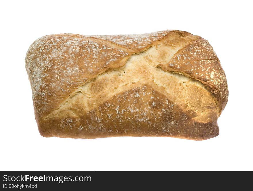 Bread  of a white background