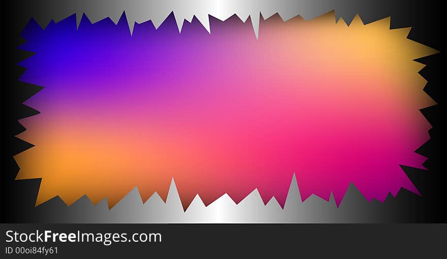 Multicolored frame with an metall looking jagged border. Available as Illustrator-file. Multicolored frame with an metall looking jagged border. Available as Illustrator-file