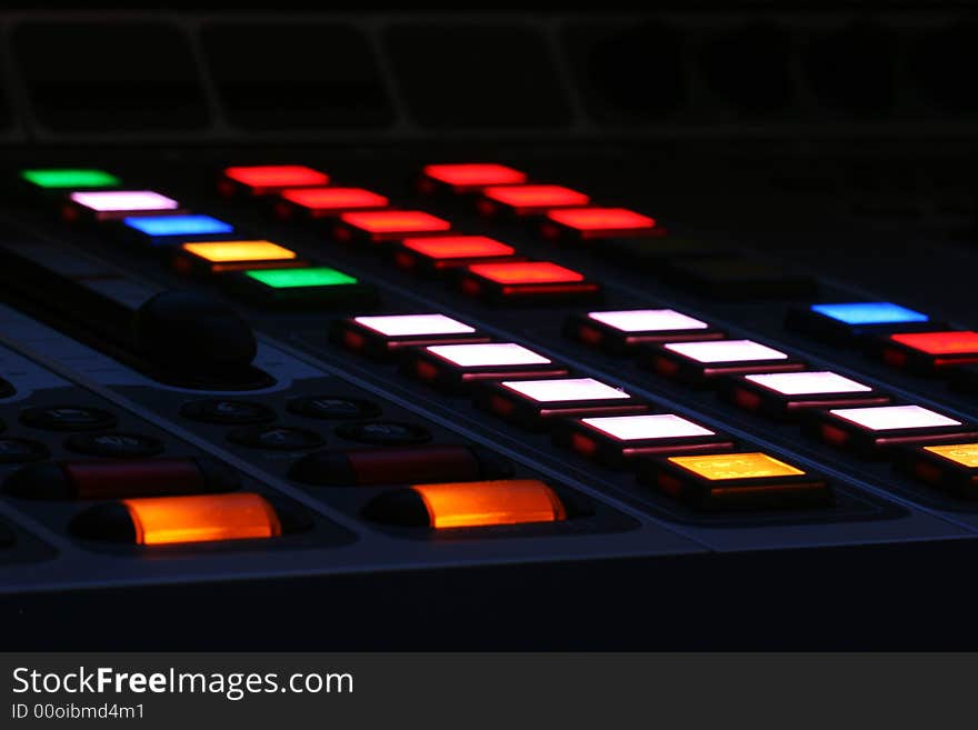 LCD buttons on mix console