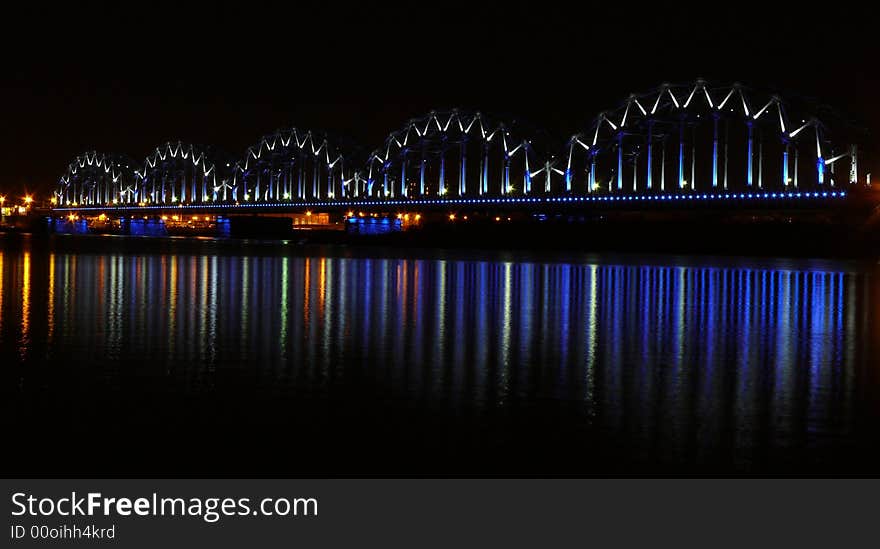 Railroad bridge in Riga (Latvia). Railroad bridge in Riga (Latvia)