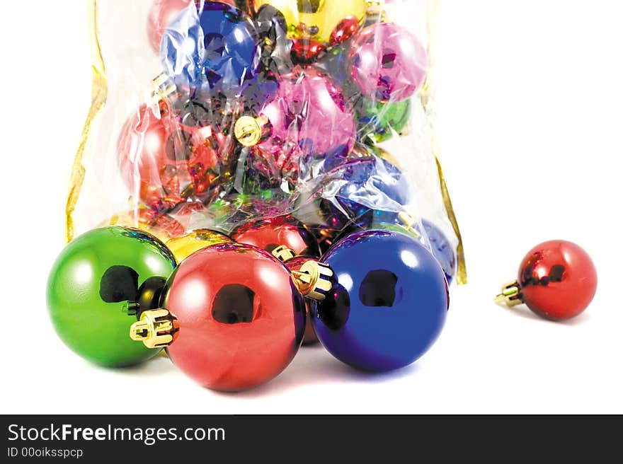 Colored christmas balls