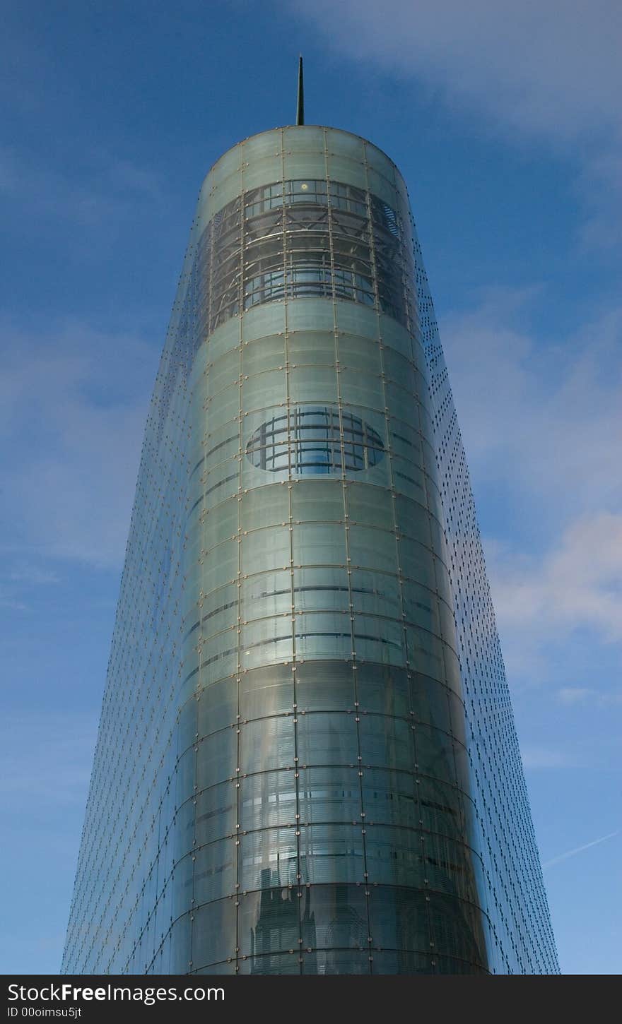 Symmetrical glass building from Manchester City England. Symmetrical glass building from Manchester City England