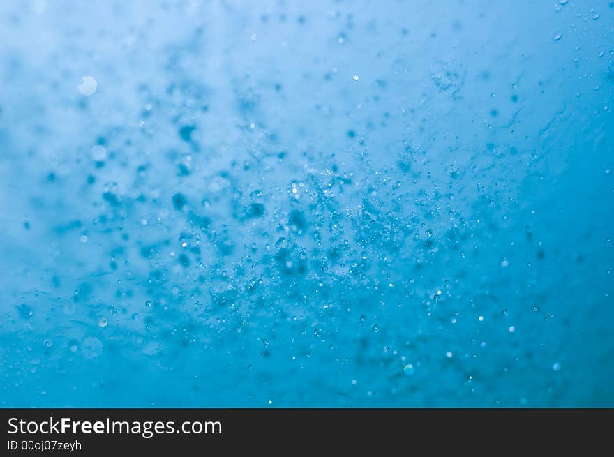 Dark blue water background with bulbs