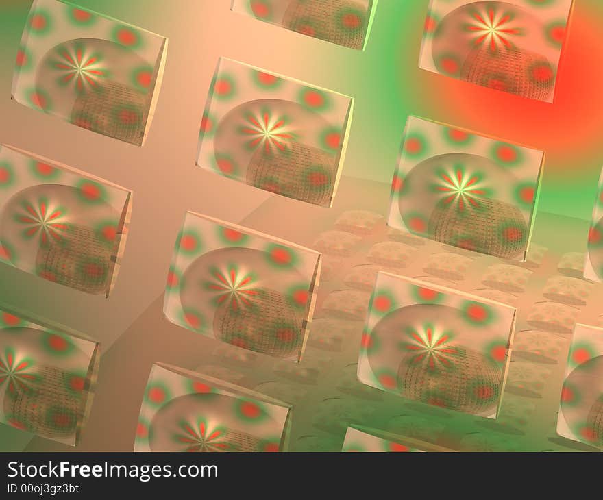 Abstract background. Techno. 3D render. Fantasy background.