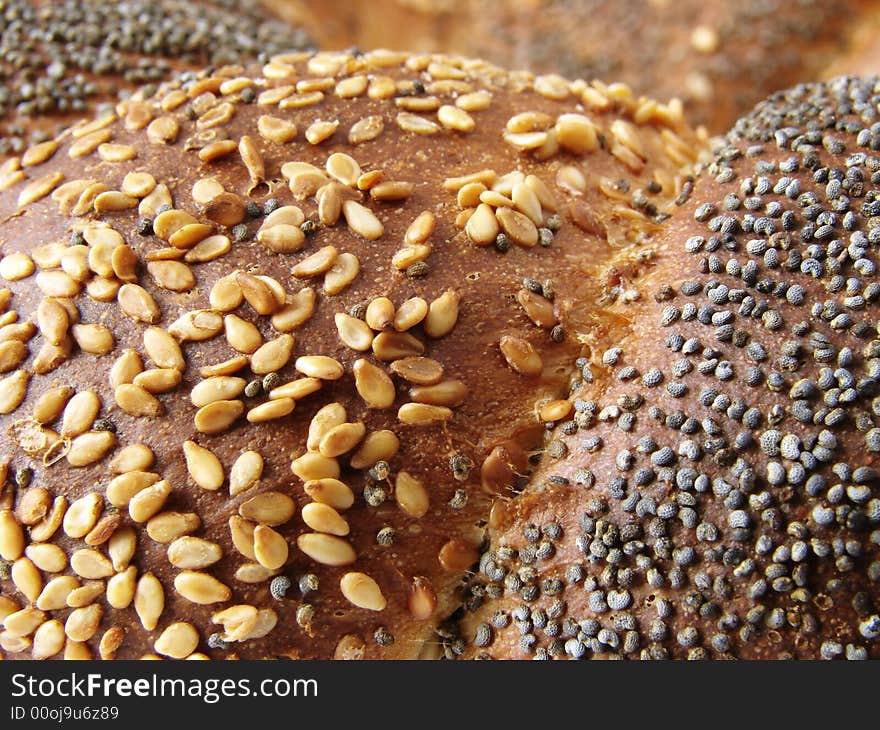 Sweet bun fragment as a bakery background