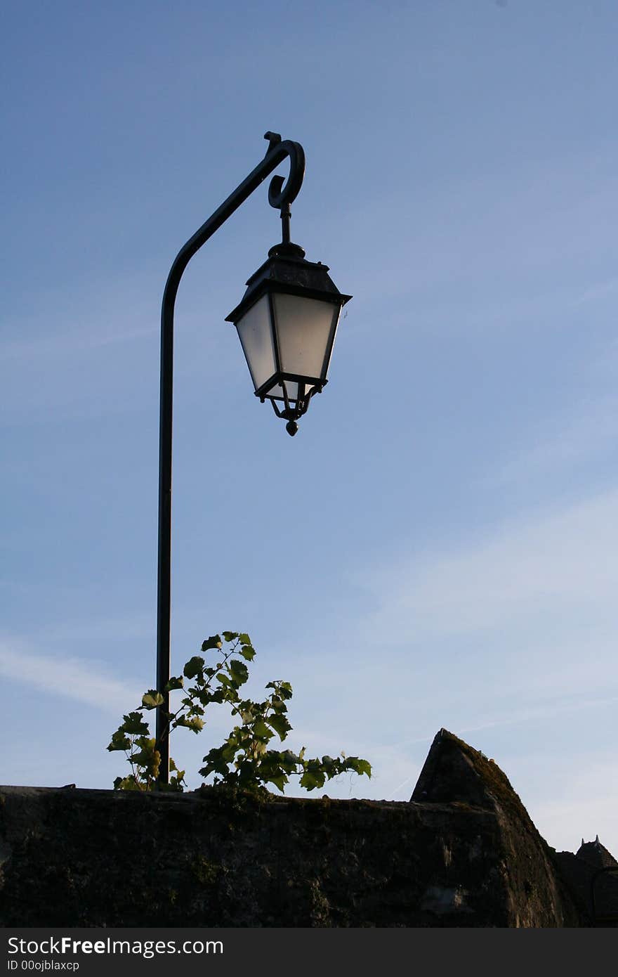 Light in an ancient medieval village