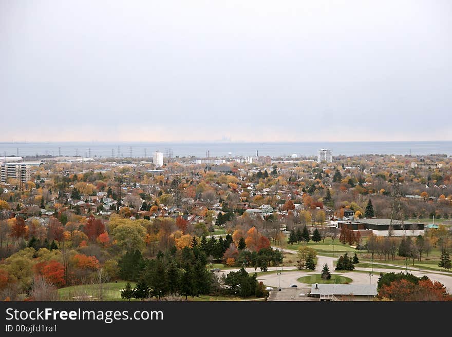 View of the city from the escarpment