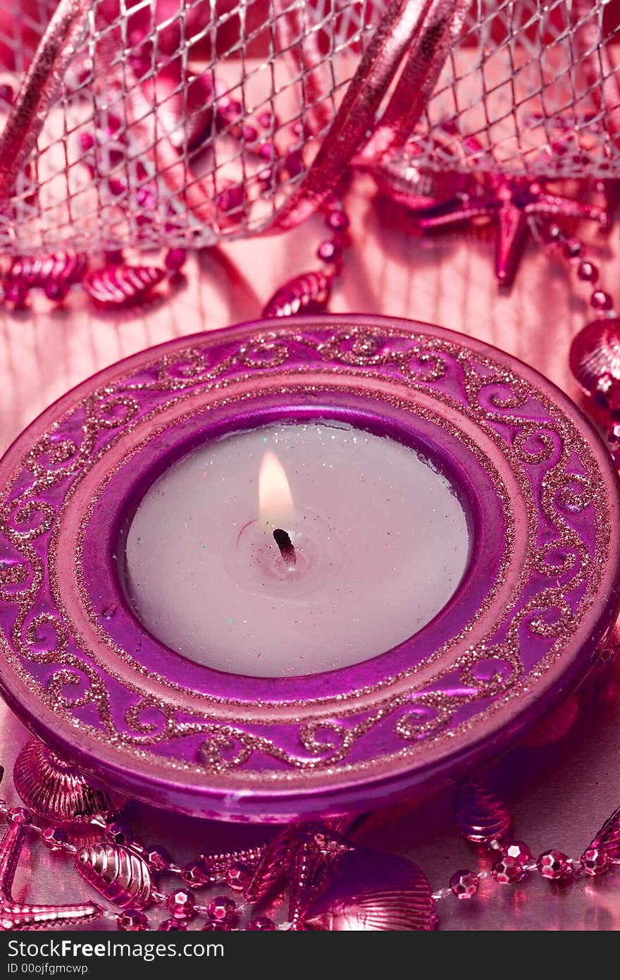 Violet candle