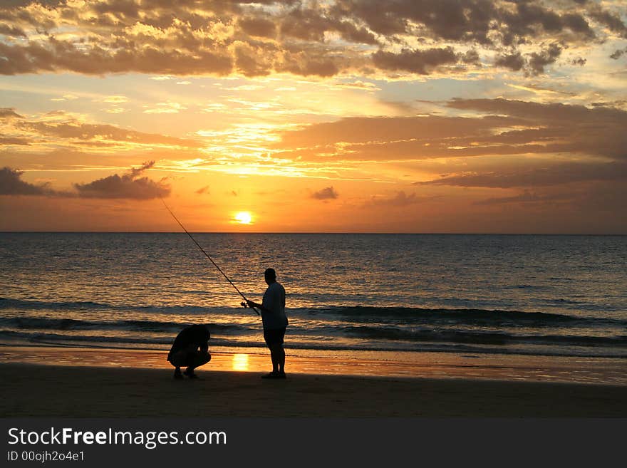 Sunset in Moreton Island Australia