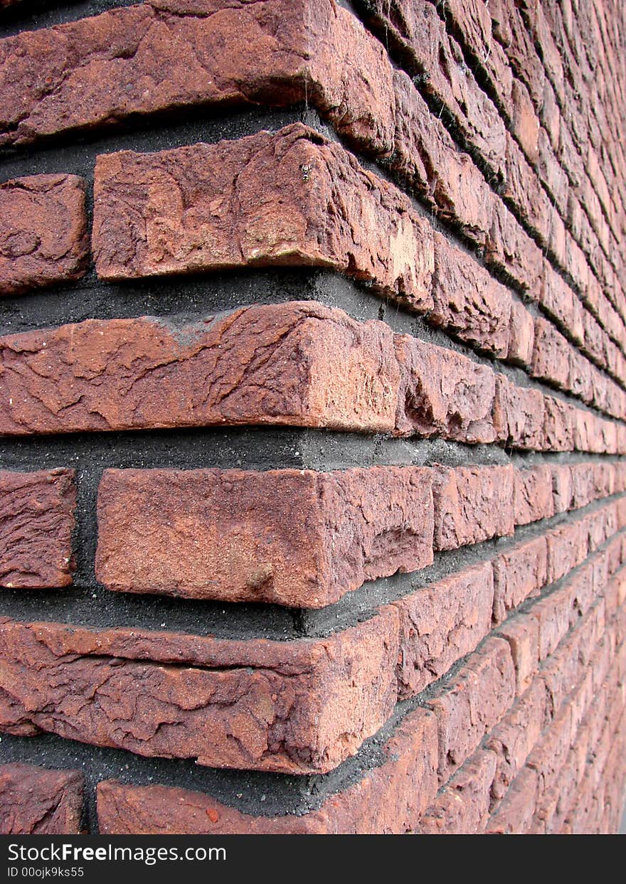 Corner of the brick building