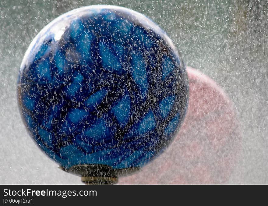 Part of a fountain installation in a public plaza. Part of a fountain installation in a public plaza