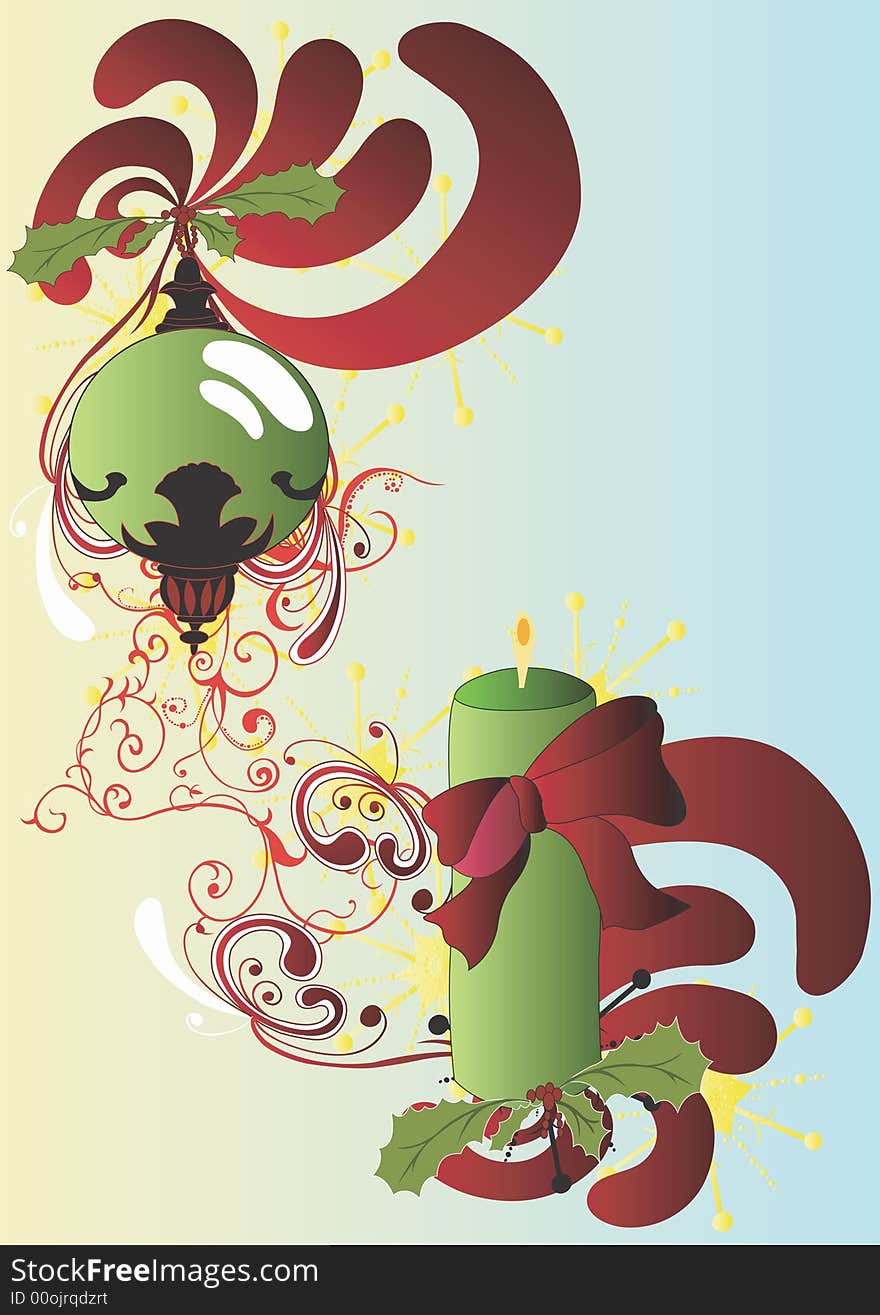 Illustration of a Christmas background