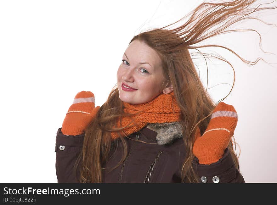 Woman in winter clothes