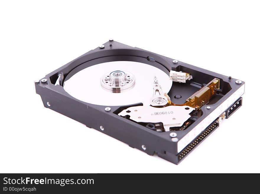 Hard Disk On White