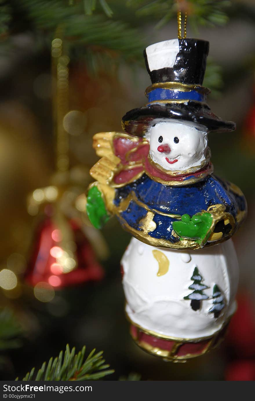 New-Year tree decoration, Christmas-tree decoration, snowman