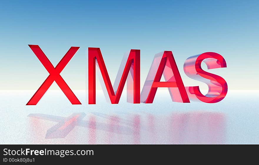 An text sign of the word xmas. An text sign of the word xmas.